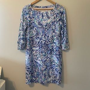 Lilly Pulitzer Sophie Dress, blue, white, medium